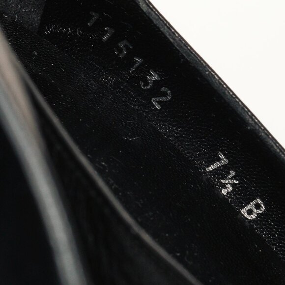 Gucci Black Leather Signature Webbing Logo Round-Toe Pumps - Picture 11 of 11